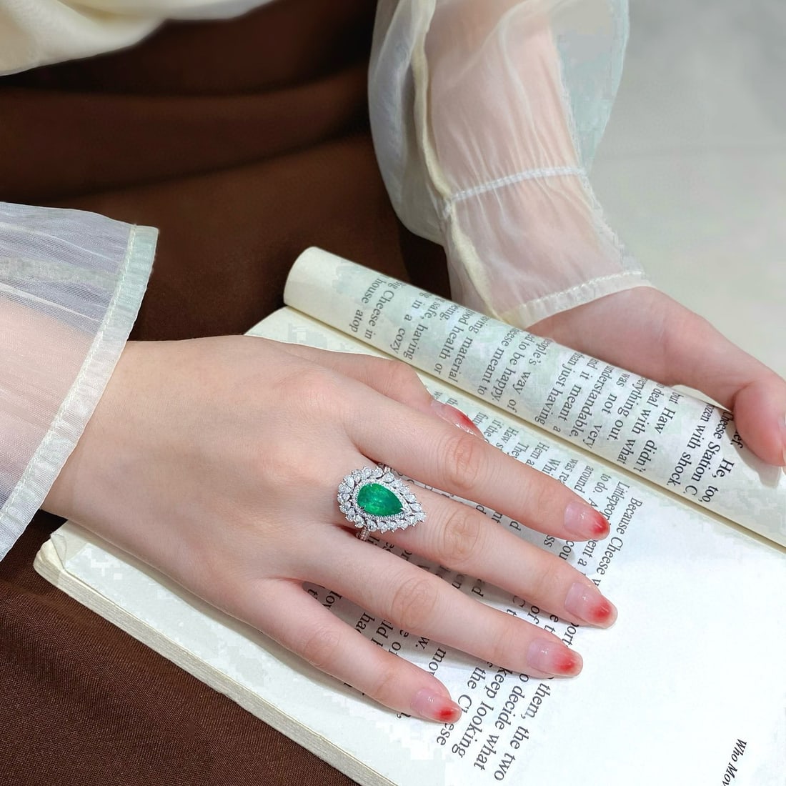 14k Gold 3.36 Ctw Vivid Green Natural Emerald & Diamond Ring/pendant( Without Chain ) - 2