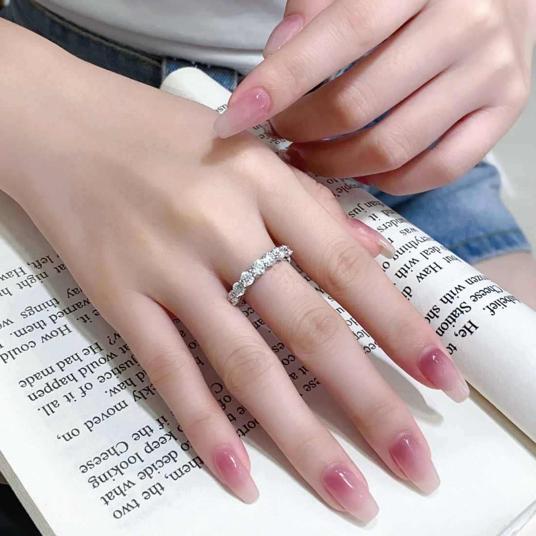 14k Gold 1.4 Ct Natural H Diamond Ring - 4