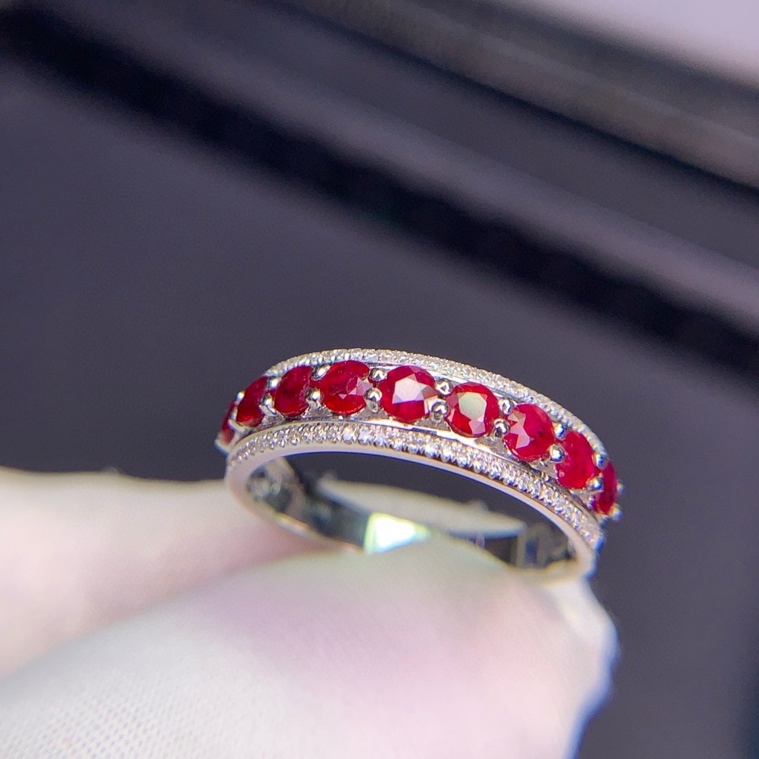 14k Gold 1.01 Ct Natural Ruby & Diamond Ring - 5