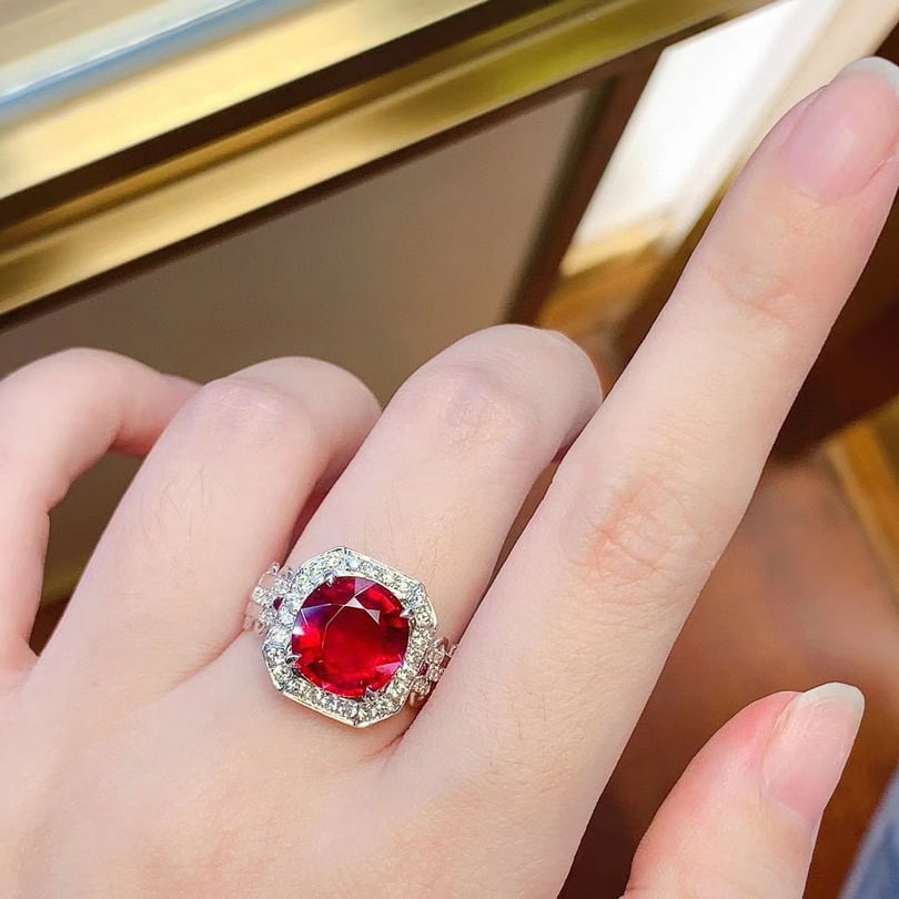 14k Gold 4.48 Ctw Natural Tourmaline & Diamond Ring - 4