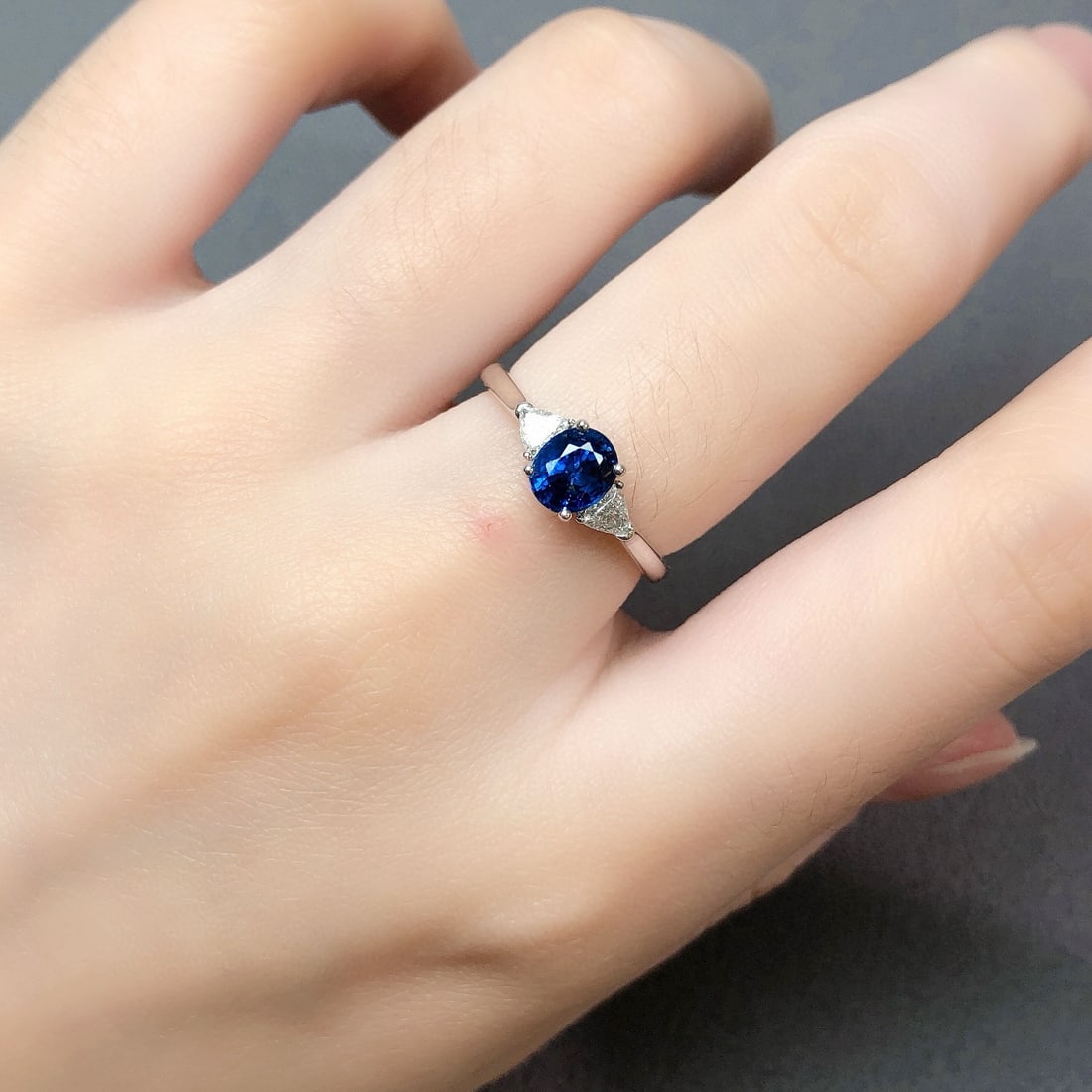 14k Gold 1.27 Ctw Natural Sapphire & Diamond Ring - 5