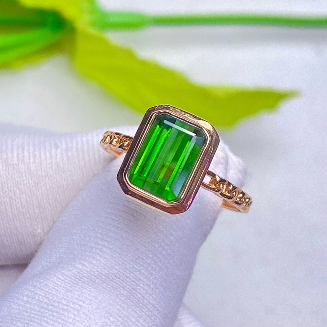 14k Gold 1.53 Ct Natural Tourmaline Ring - 6