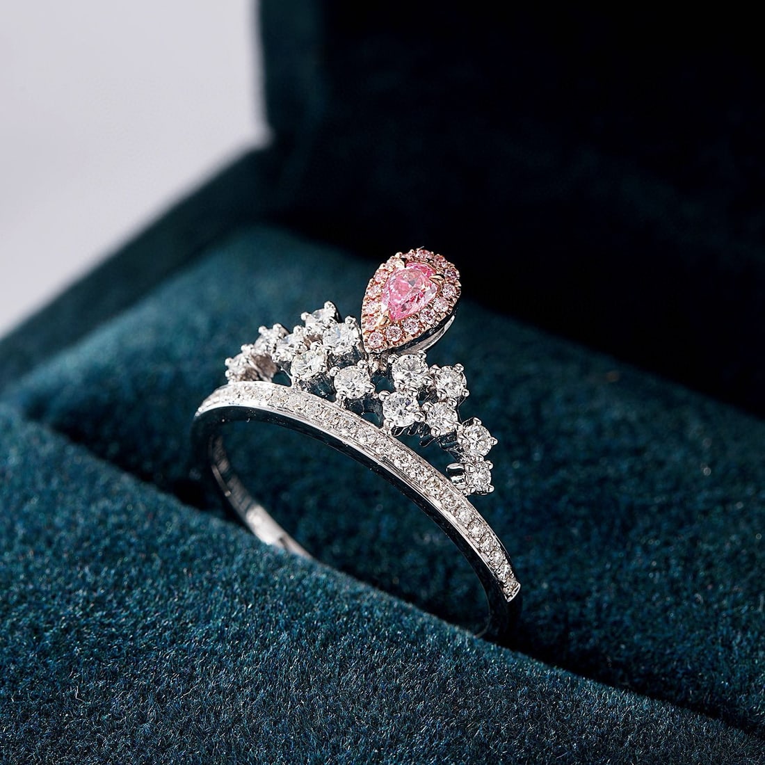 14k Gold 0.48 Ctw Natural Pink Diamond & Diamond Ring - 4