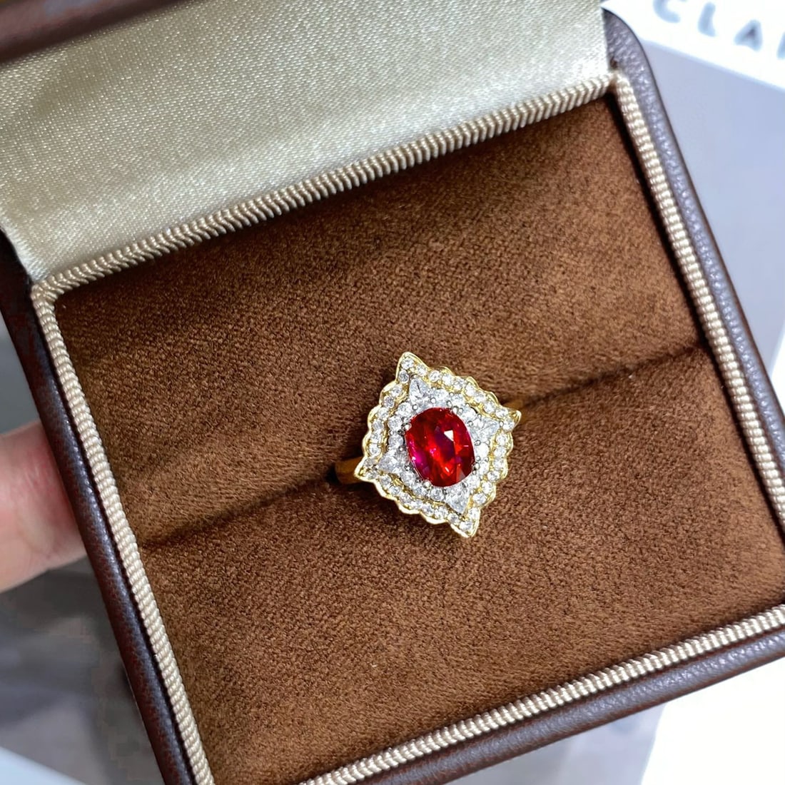 14k Gold 1.52 Ctw Vivid Red Natural Ruby & Diamond Ring (1 of 7)