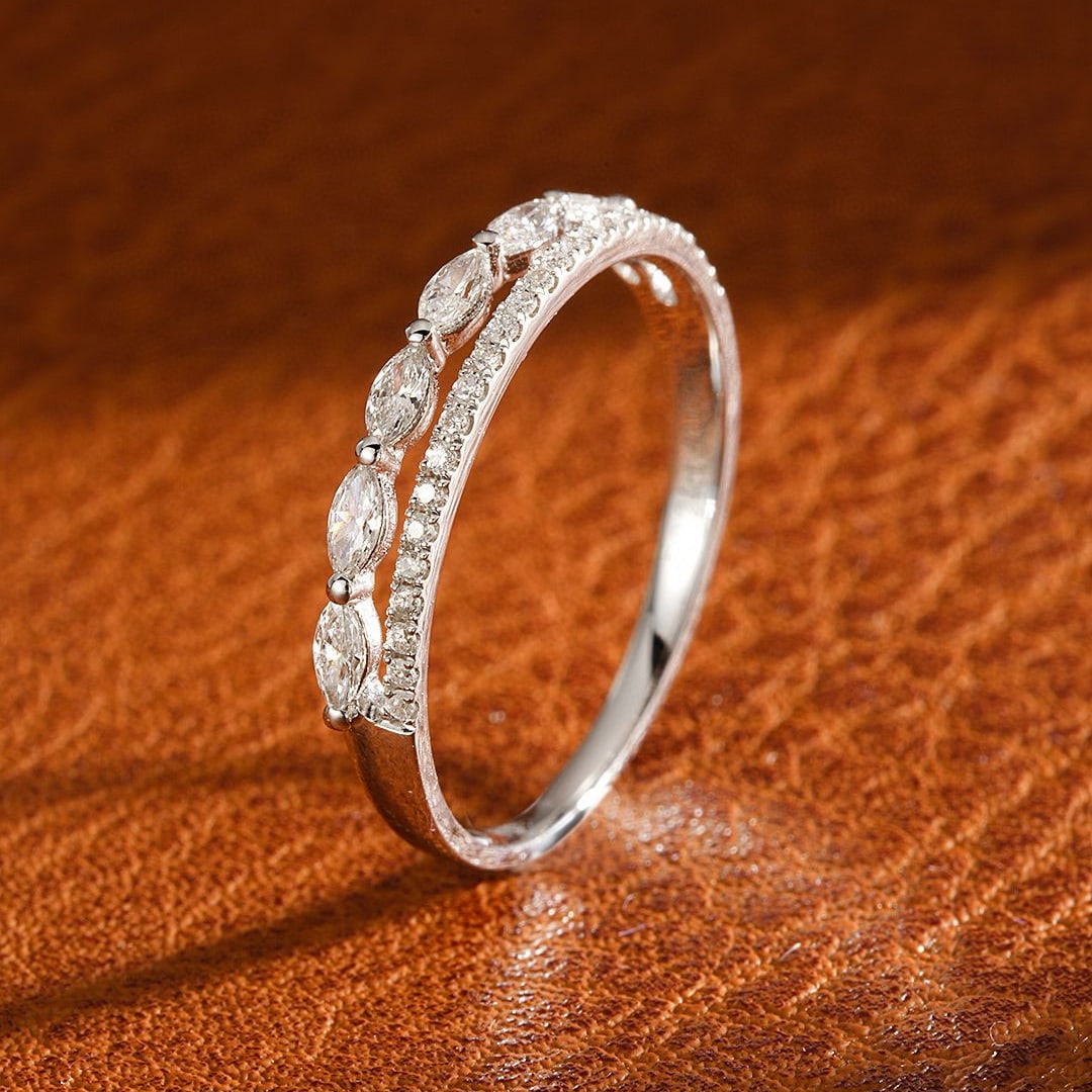 14k Gold 0.34 Ctw Natural H Diamond Ring (1 of 5)