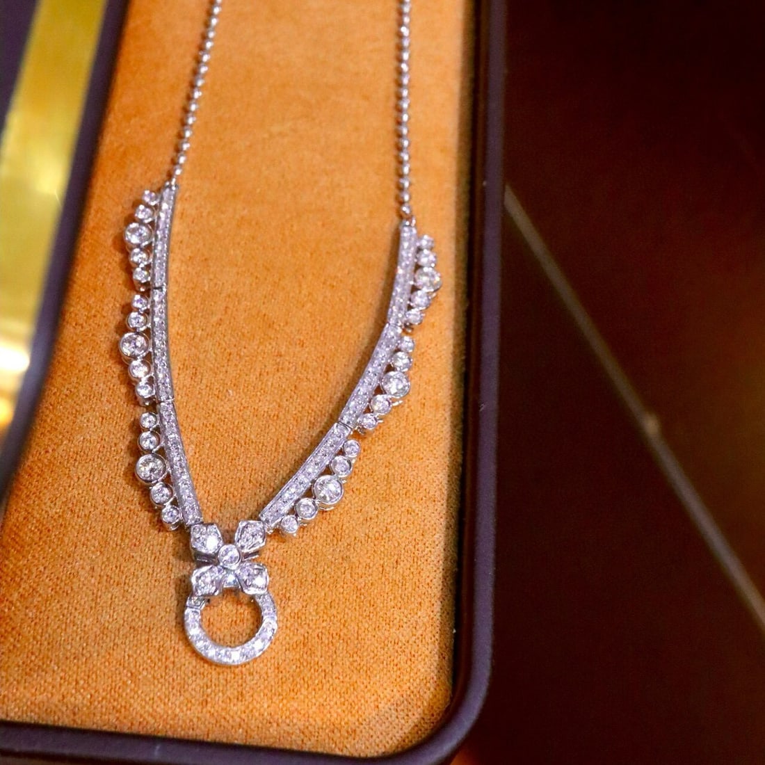 14k Gold 1.10 Ct Natural H Diamond Necklace (1 of 7)