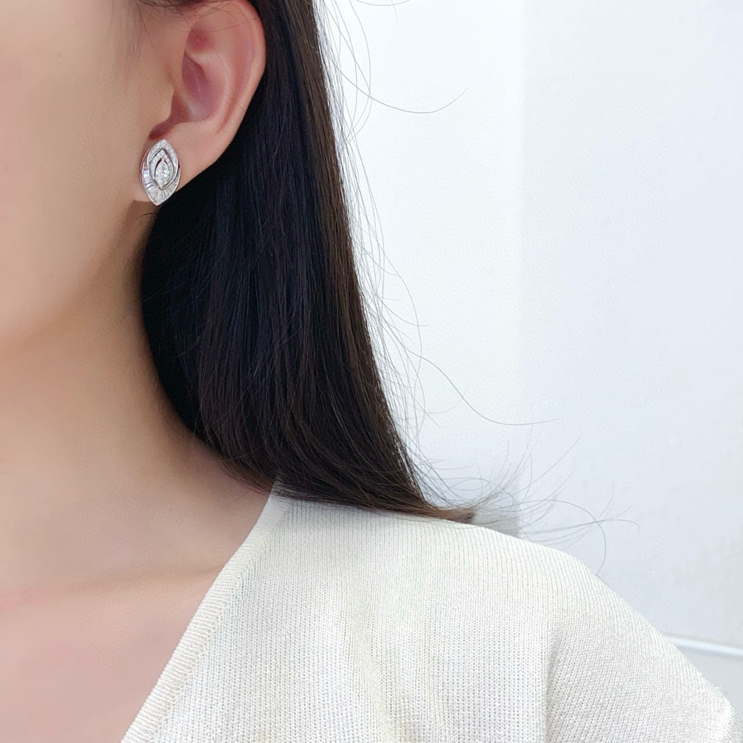 Gia Certified 14k Gold 1.25 Ctw Natural F Vs2 Marquise Diamond Earrings - 5