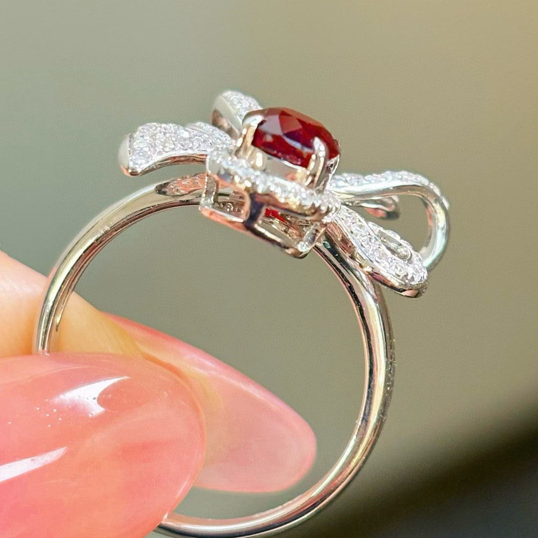 14k Gold 1.51 Ctw Natural Ruby & Diamond Ring - 6