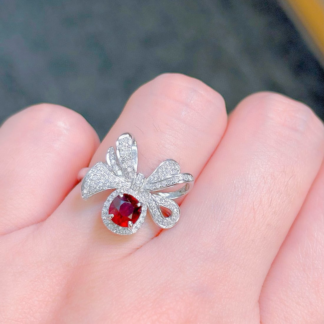 14k Gold 1.51 Ctw Natural Ruby & Diamond Ring - 7