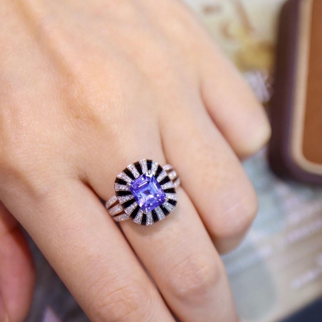 14k Gold 3.08 Ctw Natural Sapphire & Diamond Ring - 5