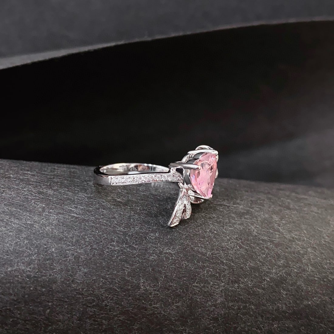 14k Gold 1.88 Ctw Natural Morganite & Diamond Ring - 5