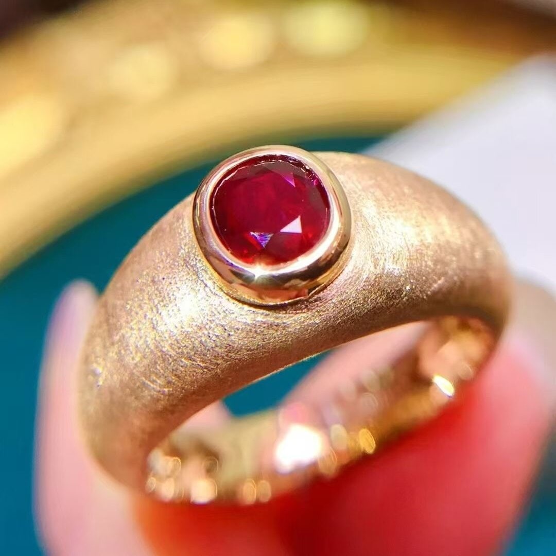 14k Gold 1.02 Ct Natural Ruby Ring - 4