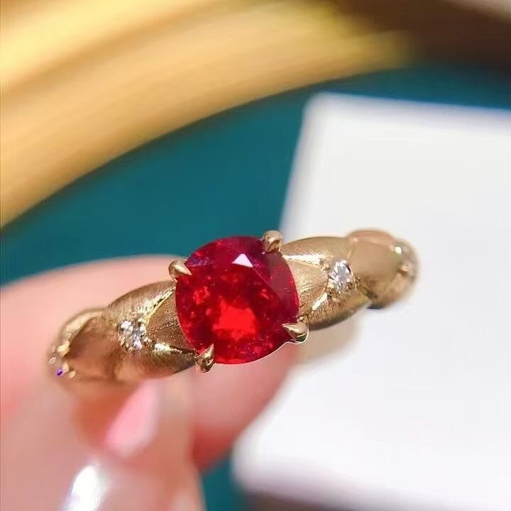 14k Gold 1.20 Ctw Natural Ruby & Diamond Ring (1 of 6)