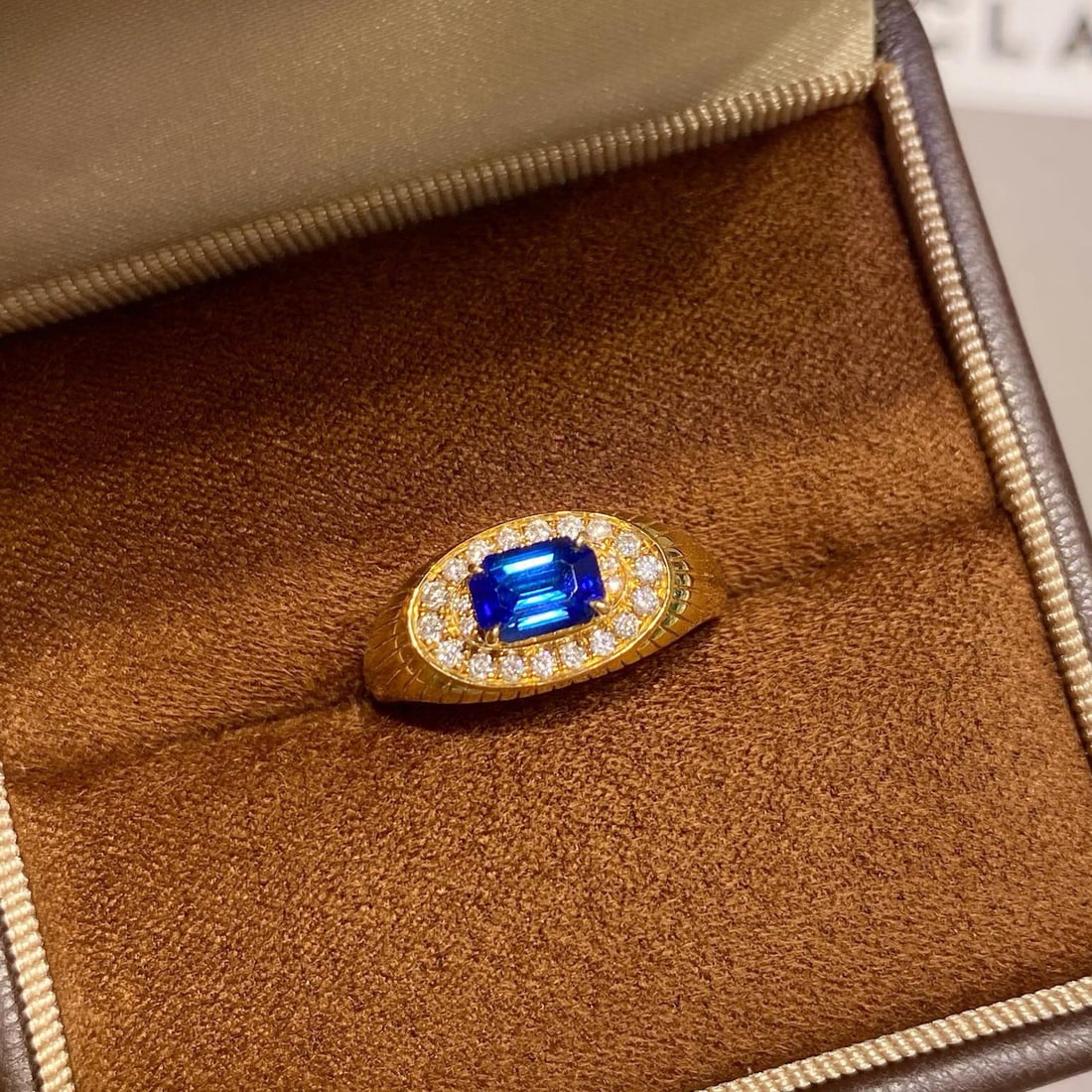 14k Gold 1.32 Ctw Natural Sapphire & Diamond Ring (1 of 7)