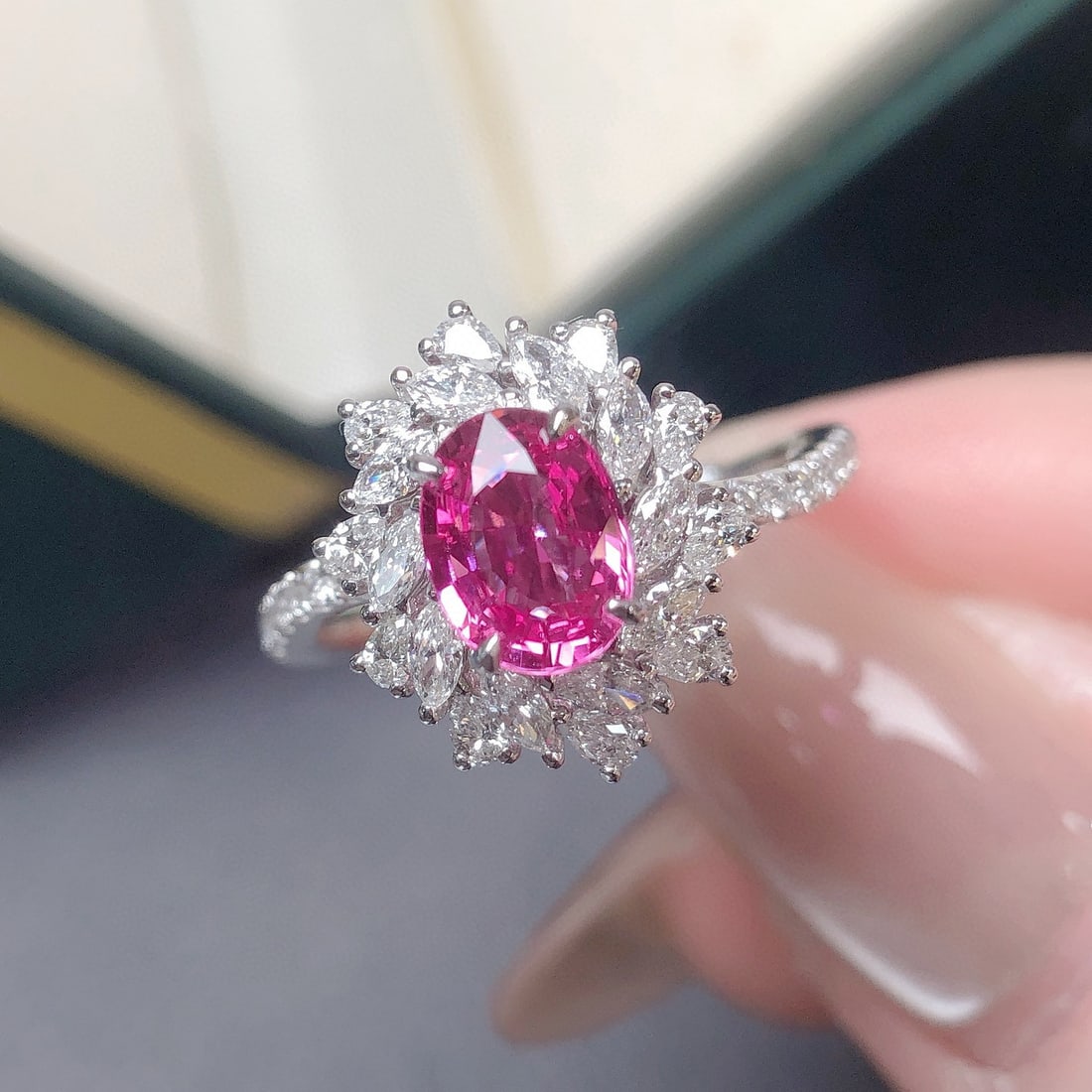 14k Gold 1.76 Ctw Natural Sapphire & Diamond Ring (1 of 8)