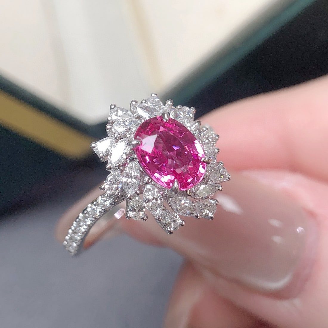 14k Gold 1.76 Ctw Natural Sapphire & Diamond Ring - 2