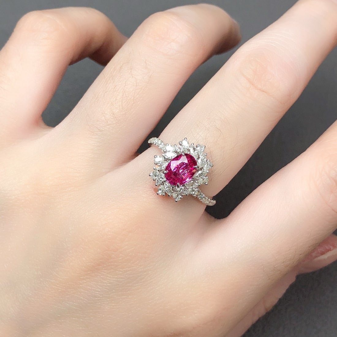 14k Gold 1.76 Ctw Natural Sapphire & Diamond Ring - 6