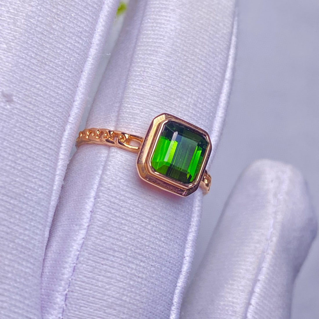 14k Gold 1.15 Ct Natural Tourmaline Ring - 3
