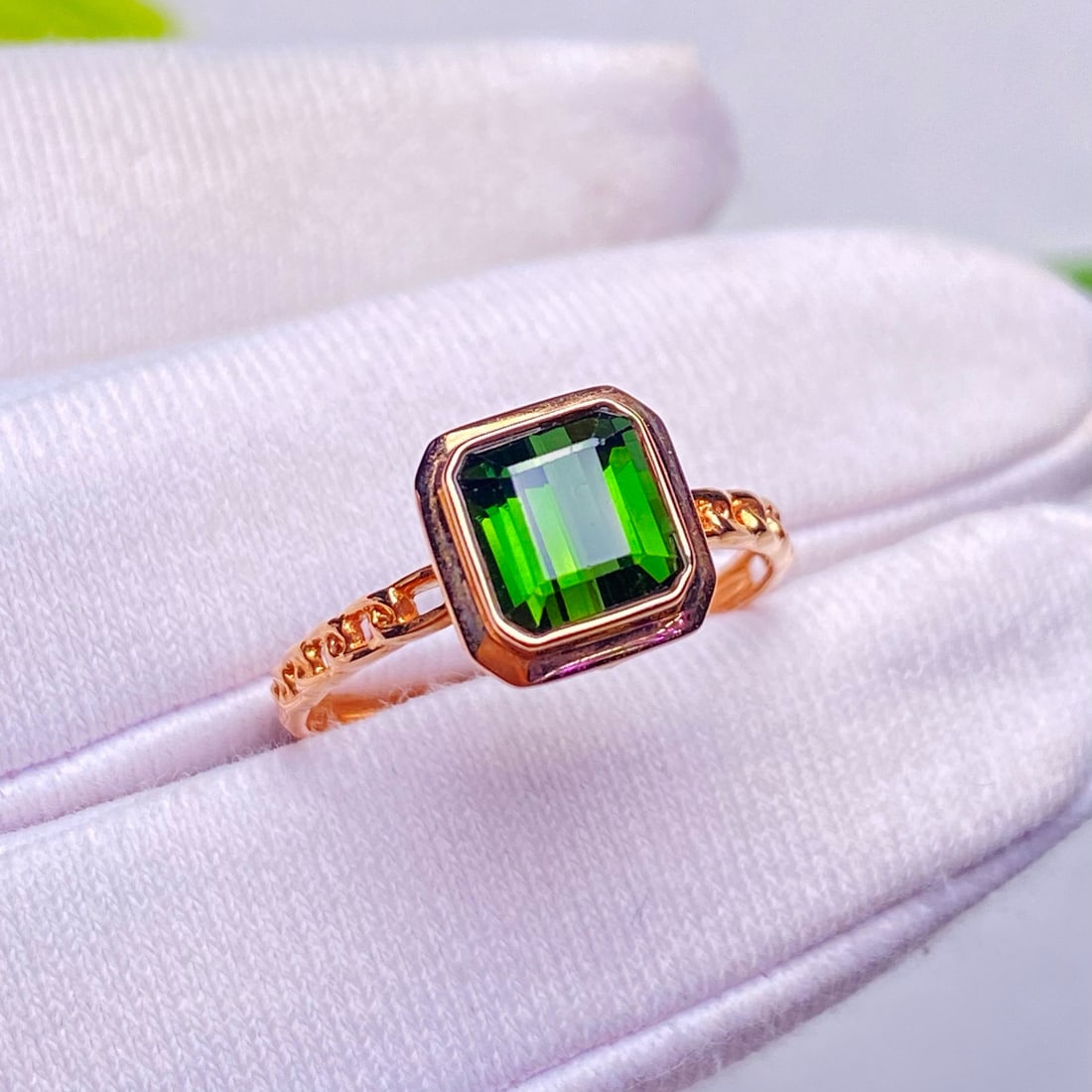 14k Gold 1.15 Ct Natural Tourmaline Ring - 6