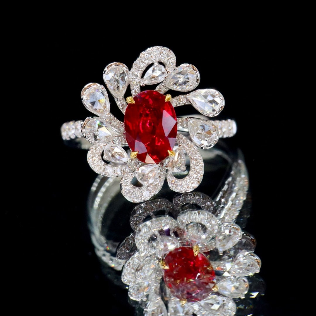 14k Gold 1.69 Ctw Natural Ruby & Diamond Ring - 2