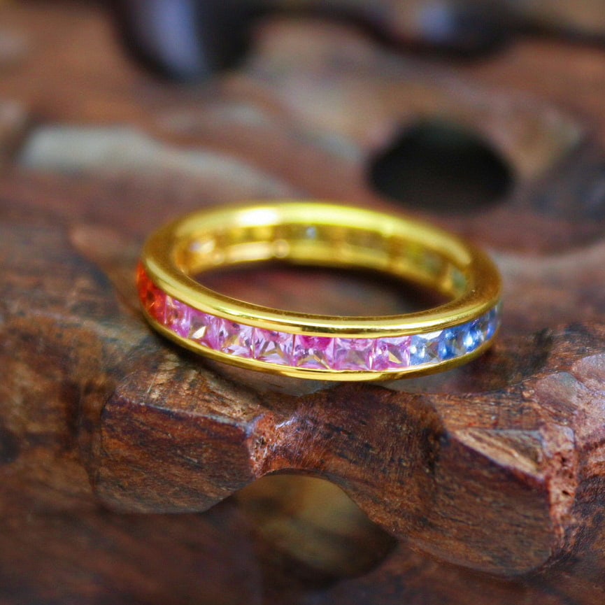 14k Gold 2.11 Ct Natural Sapphire Ring - 2