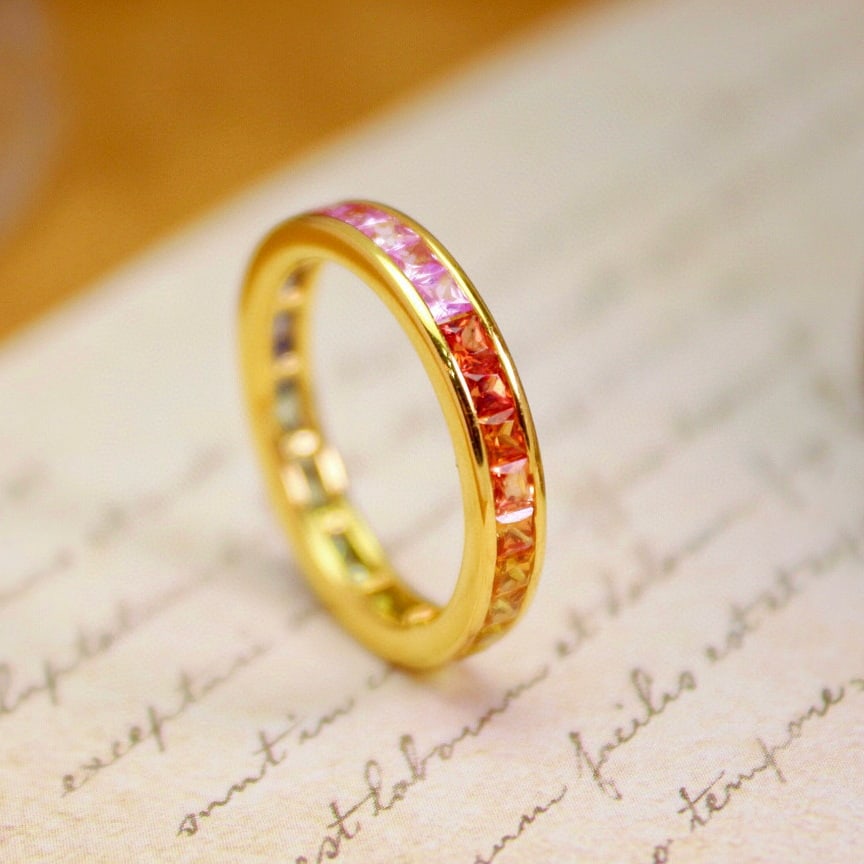 14k Gold 2.11 Ct Natural Sapphire Ring - 8