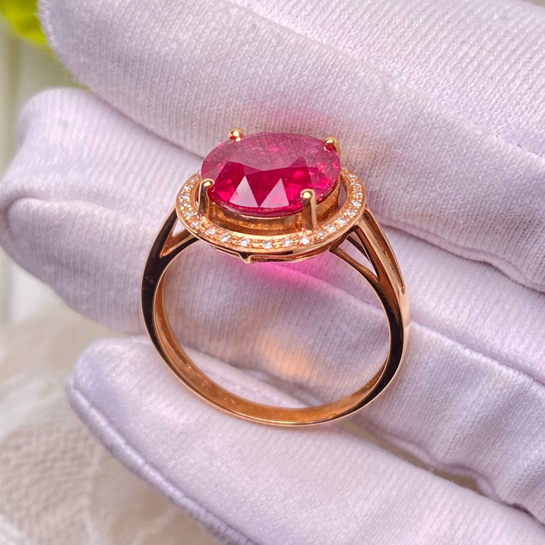 14k Gold 3.05 Ct Natural Tourmaline & Diamond Ring - 5