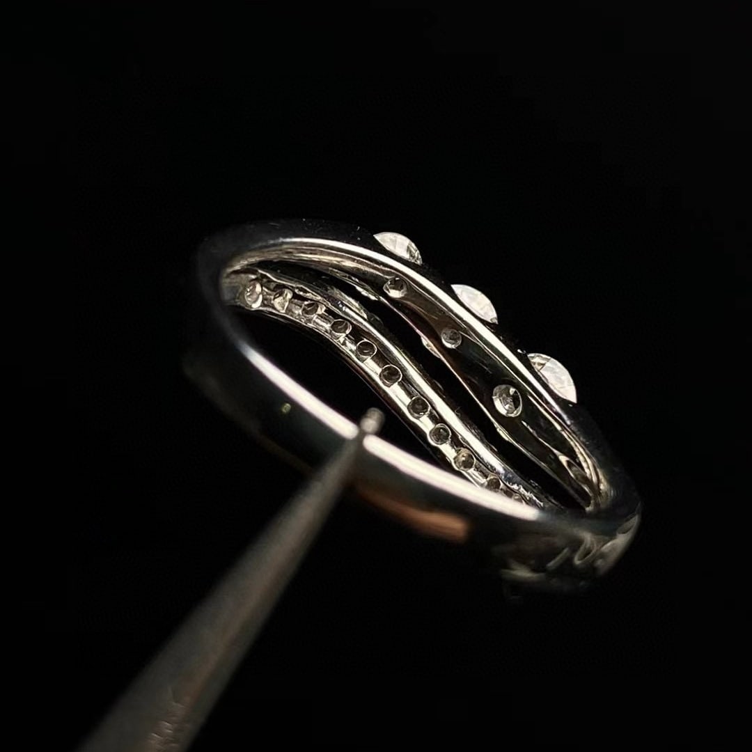 14k Gold 0.8 Ct Natural H Diamond Ring - 6