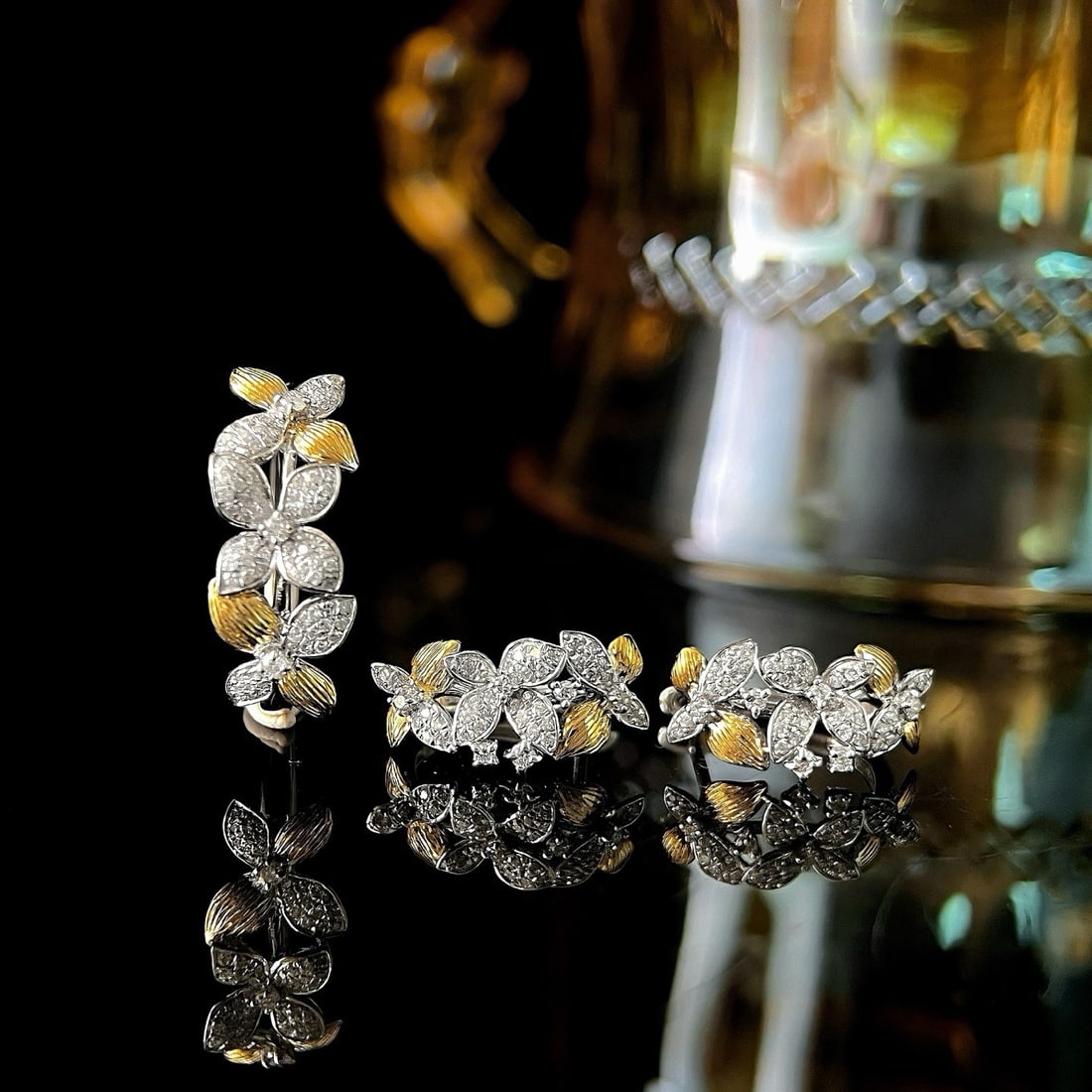 14k Gold 0.86 Ctw Natural H Diamond Jewelry Set: Ref:231174131 // gold content:14k gold // ring size:7. 25us // // ring // main gemstone:diamond // shape:round // carat weight:0. 52ct // clarity grade:vs-si // color:h // treatment:natural // cut