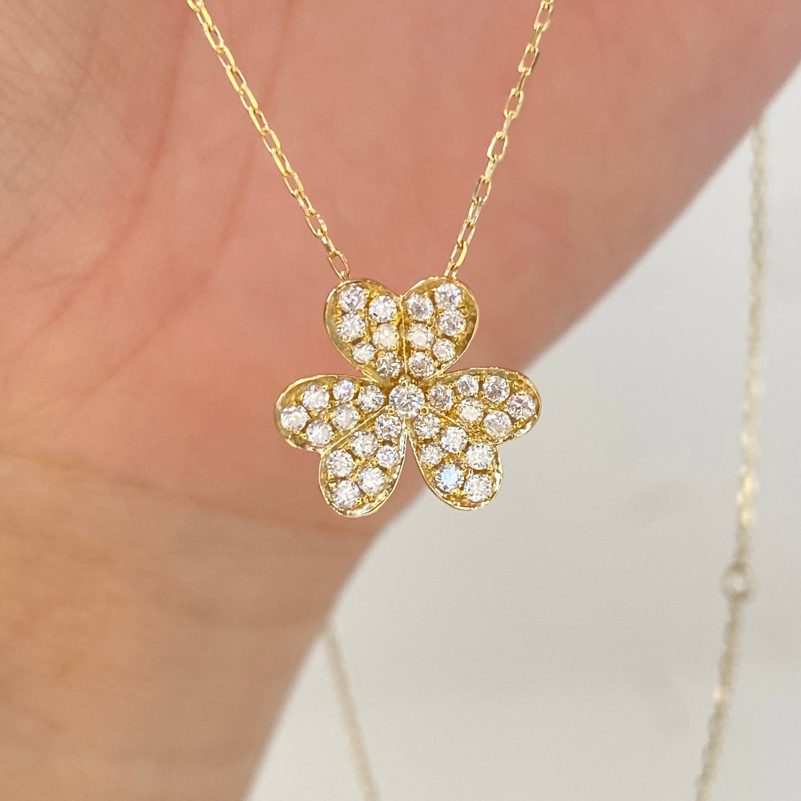 14k Gold 0.5 Ct Natural H Diamond Necklace - 4