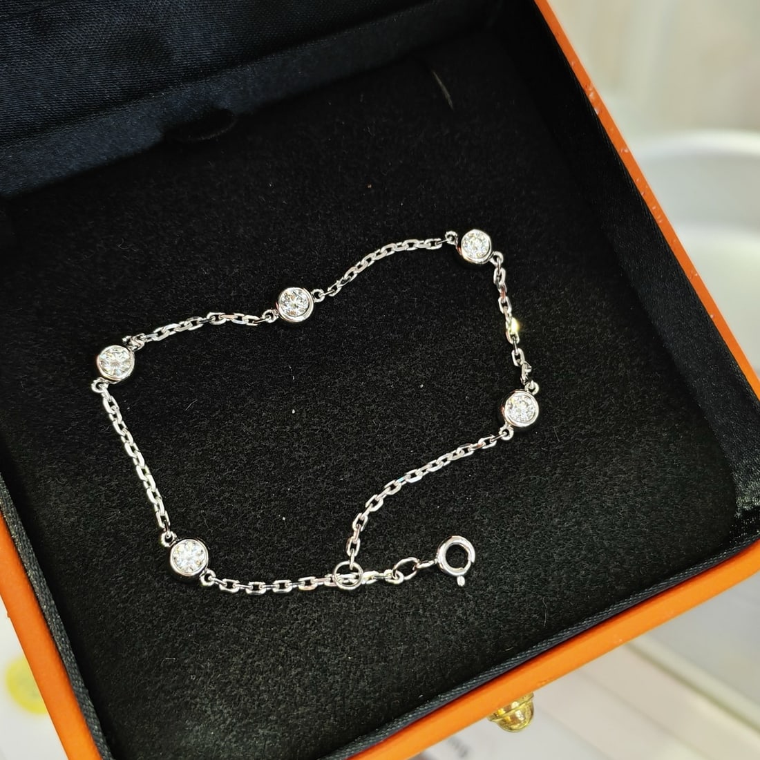 14k Gold 0.81 Ct Natural H Diamond Bracelet - 2