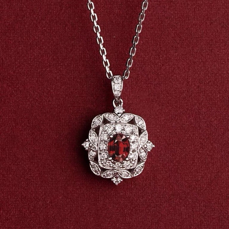 14k Gold 0.6 Ct Natural Ruby & Diamond Pendant( Without Chain ): Ref:231174229 // gold content:14k gold // main gemstone:ruby // shape:oval // carat weight:0. 6ct // color:red // treatment:natural // // adjacent gemstone 2 : diamond // shape:round // clarity