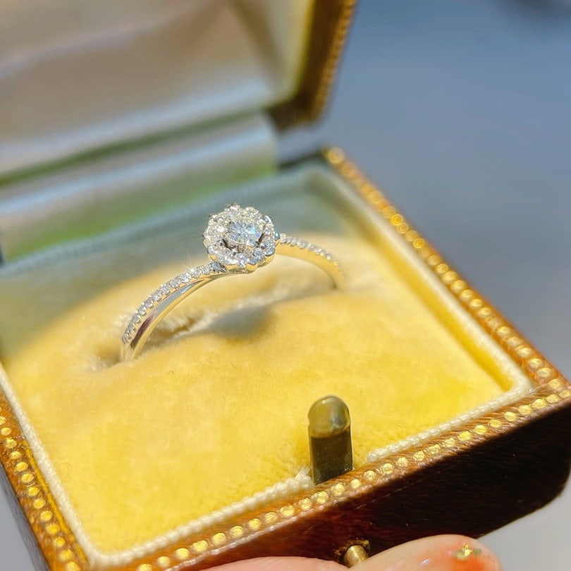 14k Gold 0.25 Ctw Natural H Diamond Ring - 2