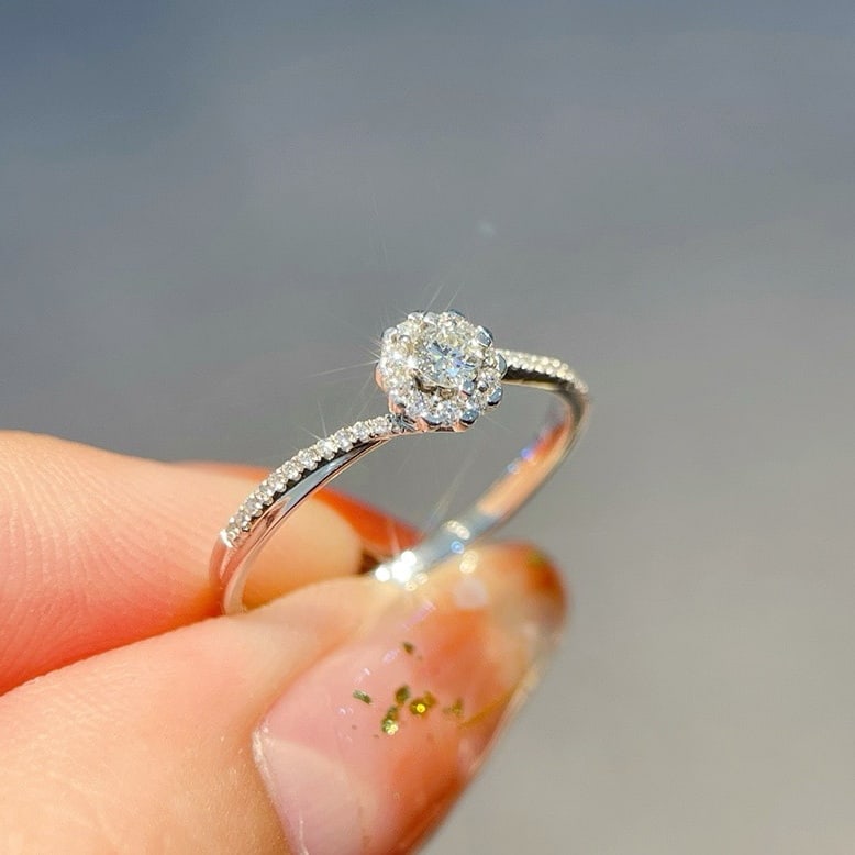 14k Gold 0.25 Ctw Natural H Diamond Ring - 3