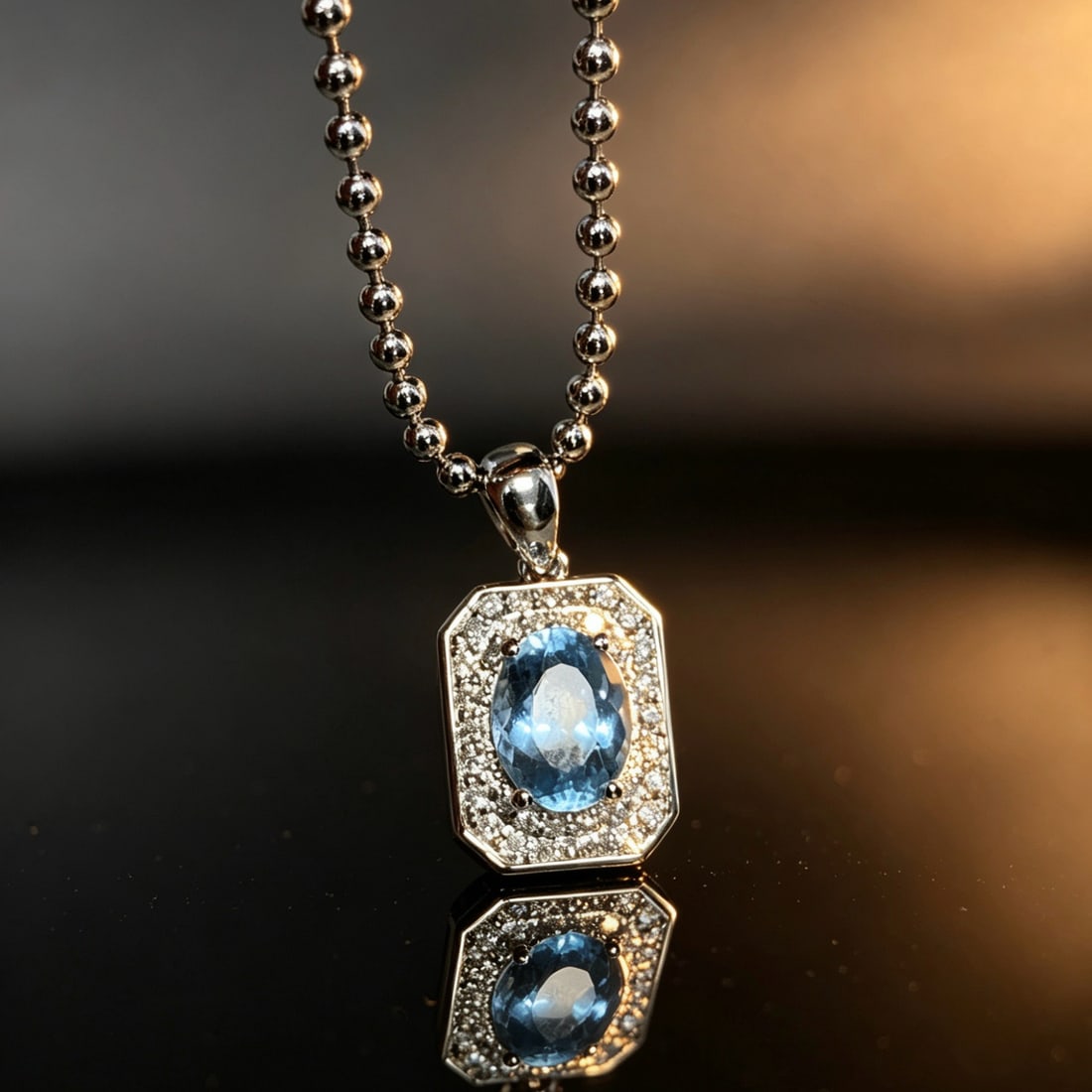14k Gold 1.52 Ct Natural Aquamarine & Diamond Pendant( Without Chain ): Ref:231174257 // gold content:14k gold // main gemstone:aquamarine // shape:oval // carat weight:1. 52ct // color:blue // treatment:natural // // adjacent gemstone 2 : diamond // shape:round //