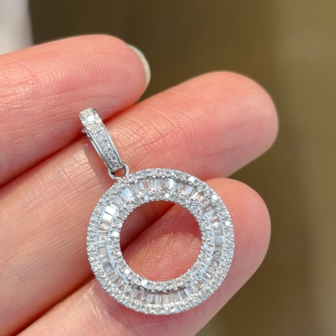 14k Gold 0.9 Ct Natural H Diamond Pendant( Without Chain ) - 2