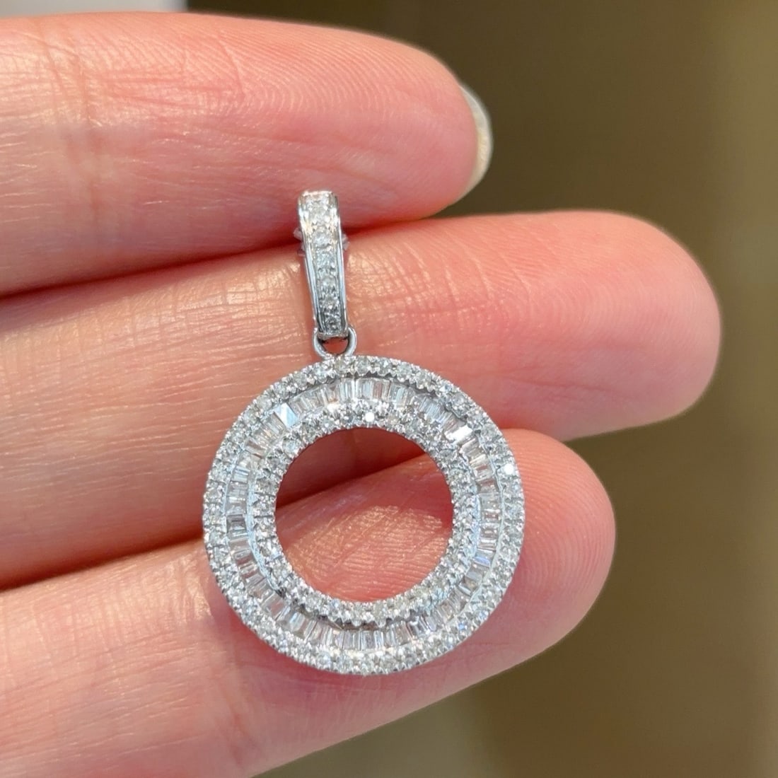 14k Gold 0.9 Ct Natural H Diamond Pendant( Without Chain ) - 3