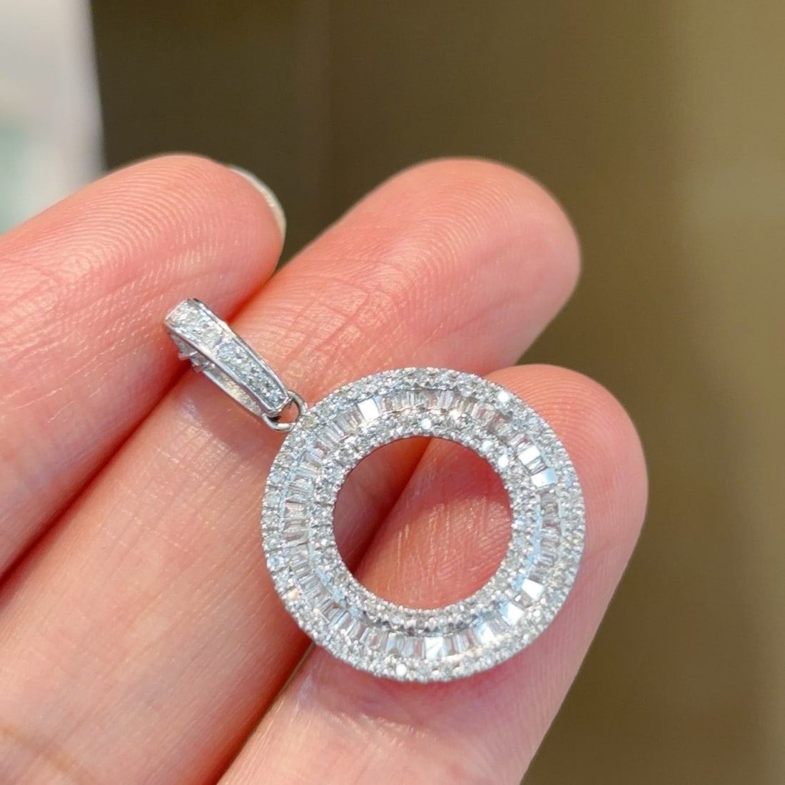 14k Gold 0.9 Ct Natural H Diamond Pendant( Without Chain ) - 4