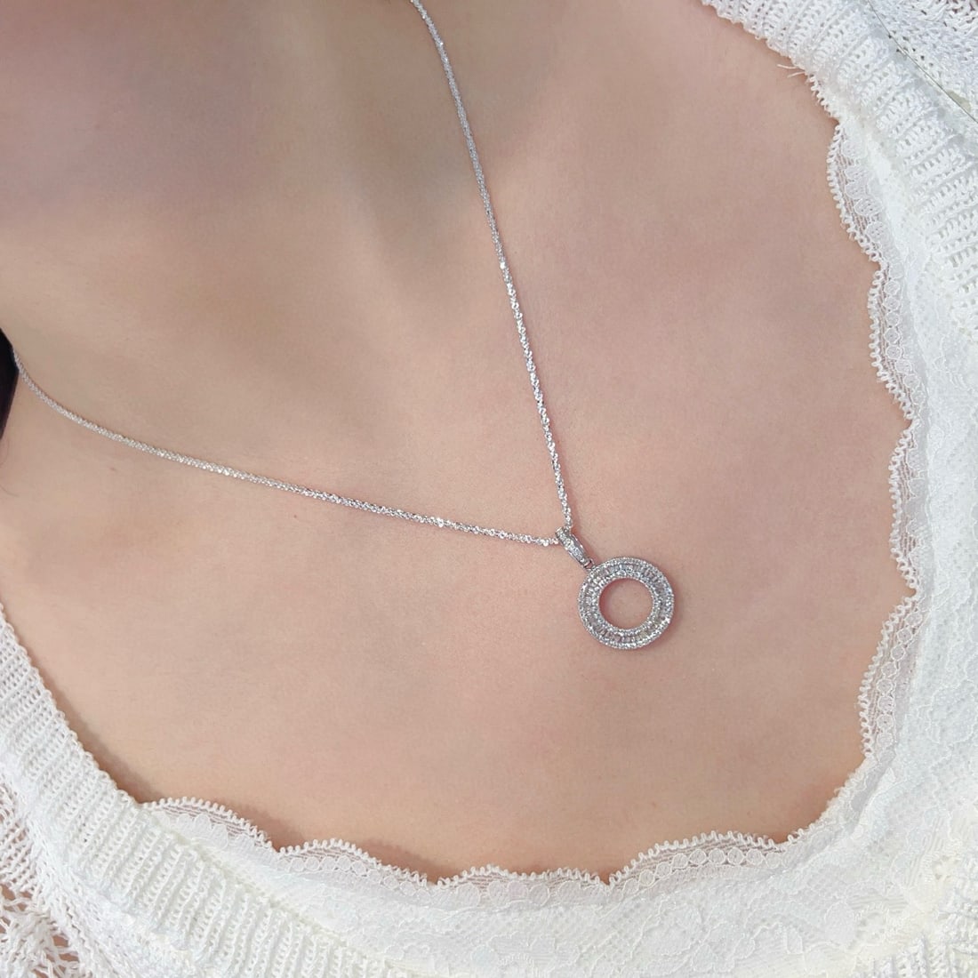 14k Gold 0.9 Ct Natural H Diamond Pendant( Without Chain ) - 5