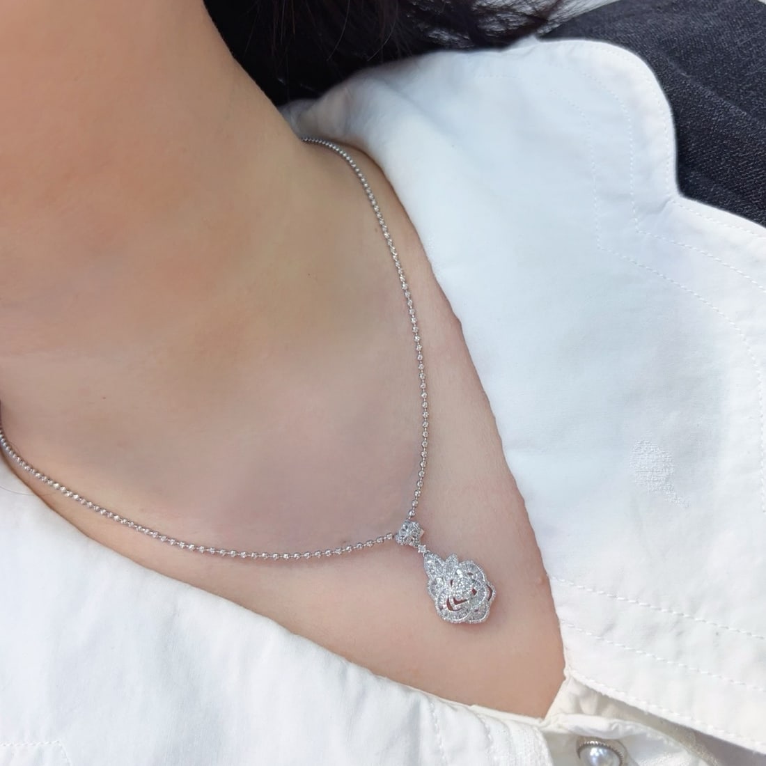 14k Gold 0.9 Ct Natural H Diamond Pendant( Without Chain ) - 8