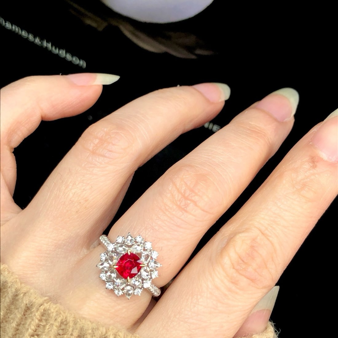 14k Gold 1.59 Ctw Natural Spinel & Diamond Ring - 6