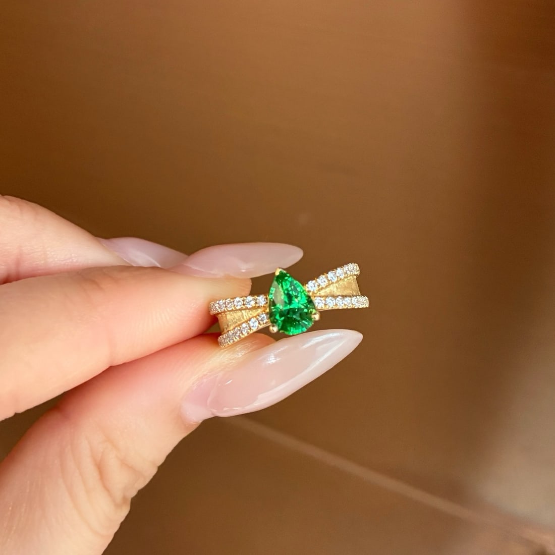 14k Gold 1.59 Ctw Natural Tsavorite & Diamond Ring - 5