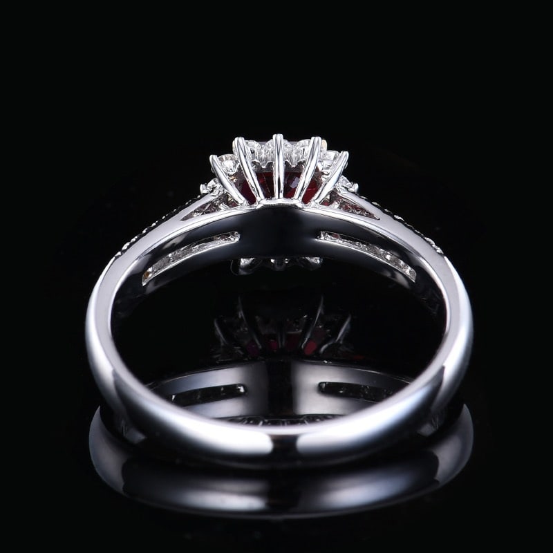 14k Gold 1.43 Ctw Natural Ruby & Diamond Ring - 5