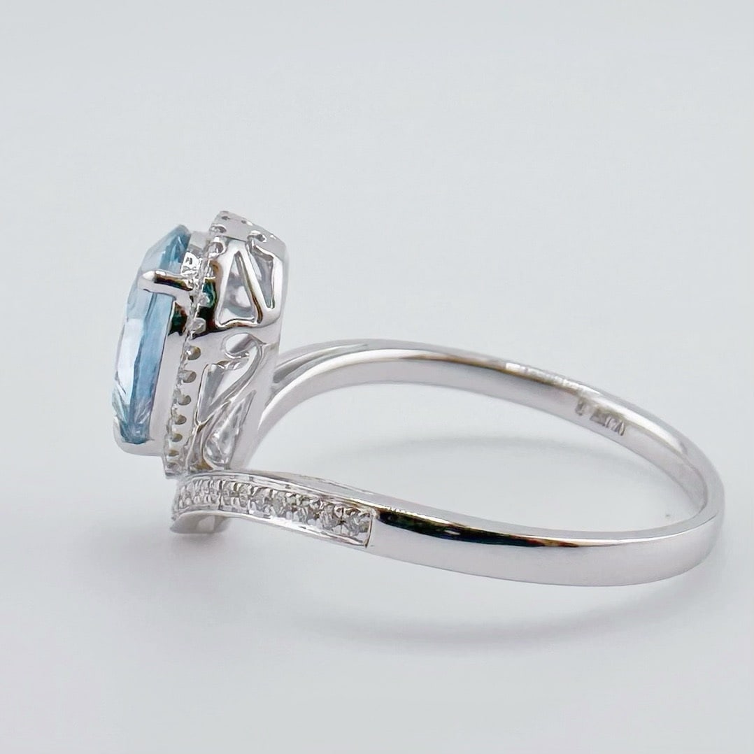 14k Gold 1.31 Ctw Natural Sapphire & Diamond Ring - 3