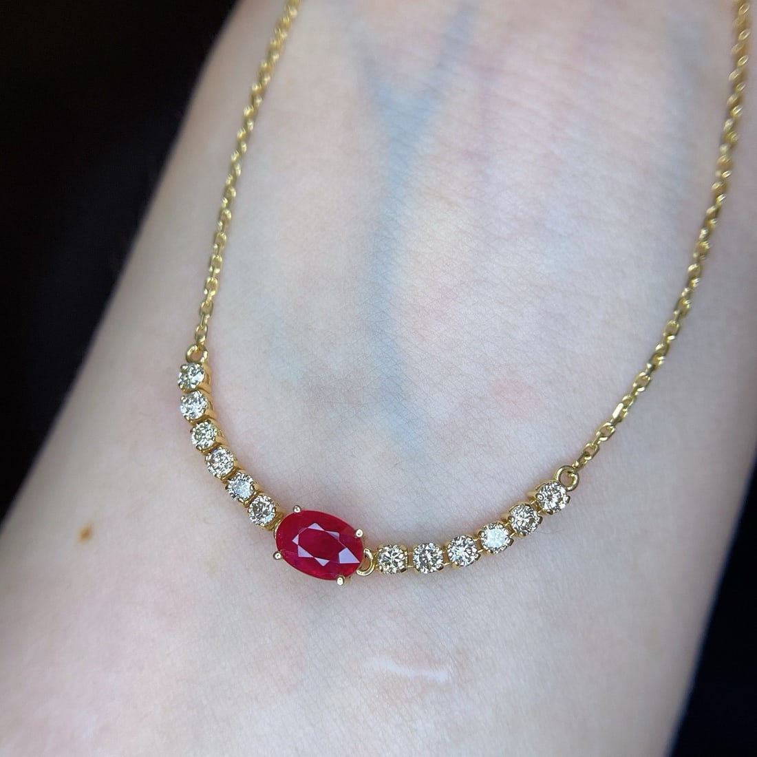 14k Gold 1.40 Ctw Natural Ruby & Diamond Bracelet - 3