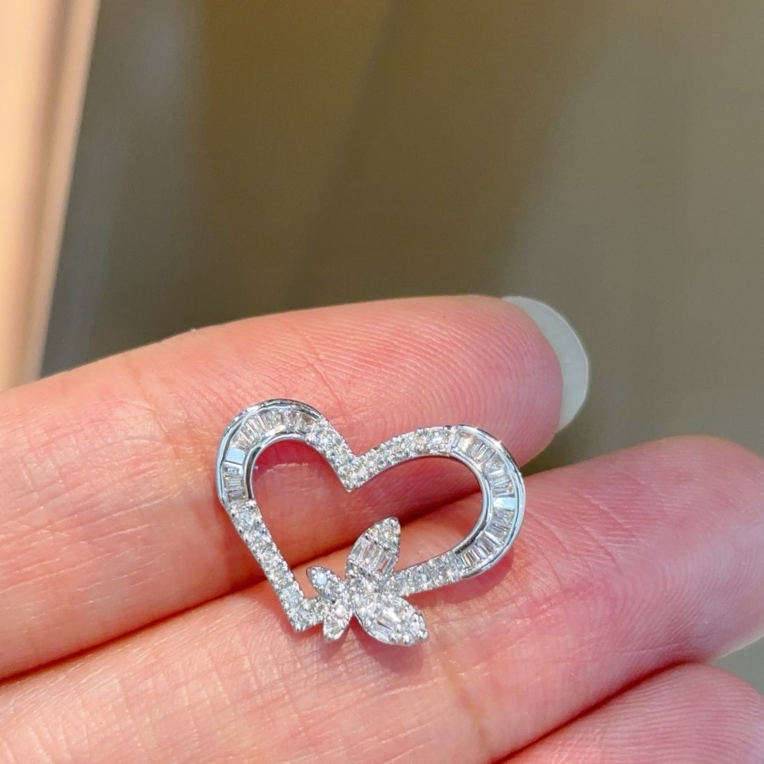14k Gold 0.33 Ct Natural H Diamond Pendant( Without Chain ) - 3