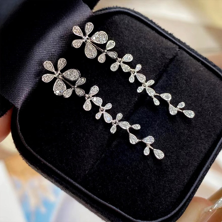 14k Gold 0.40 Ct Natural H Diamond Earrings - 2