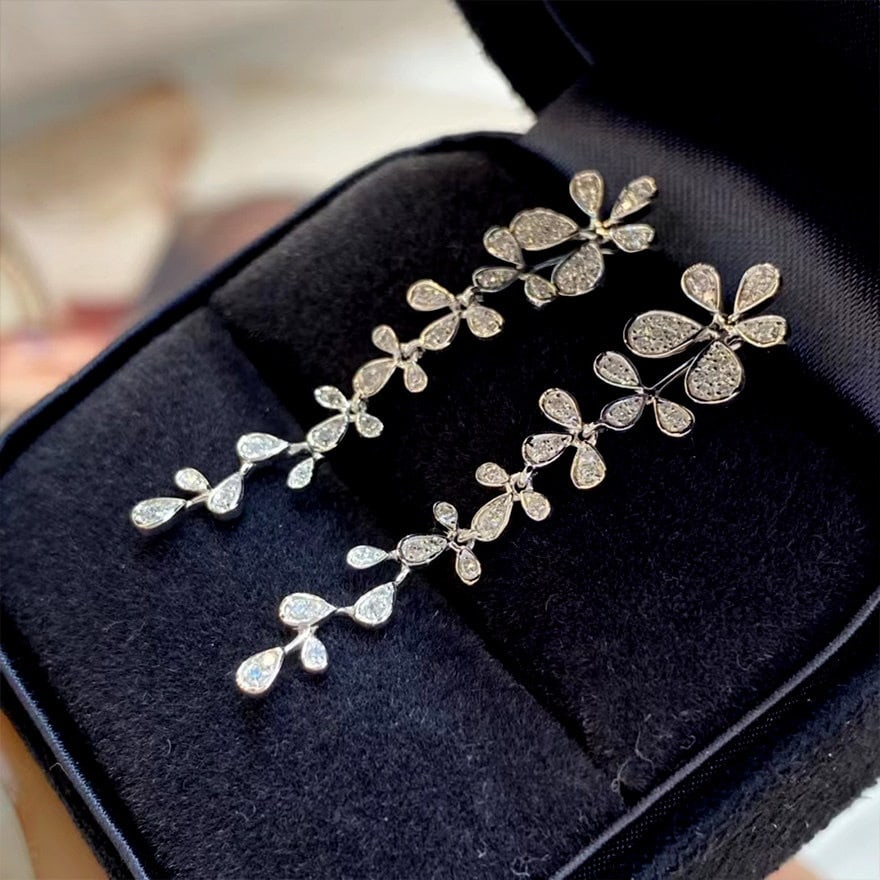 14k Gold 0.40 Ct Natural H Diamond Earrings - 3