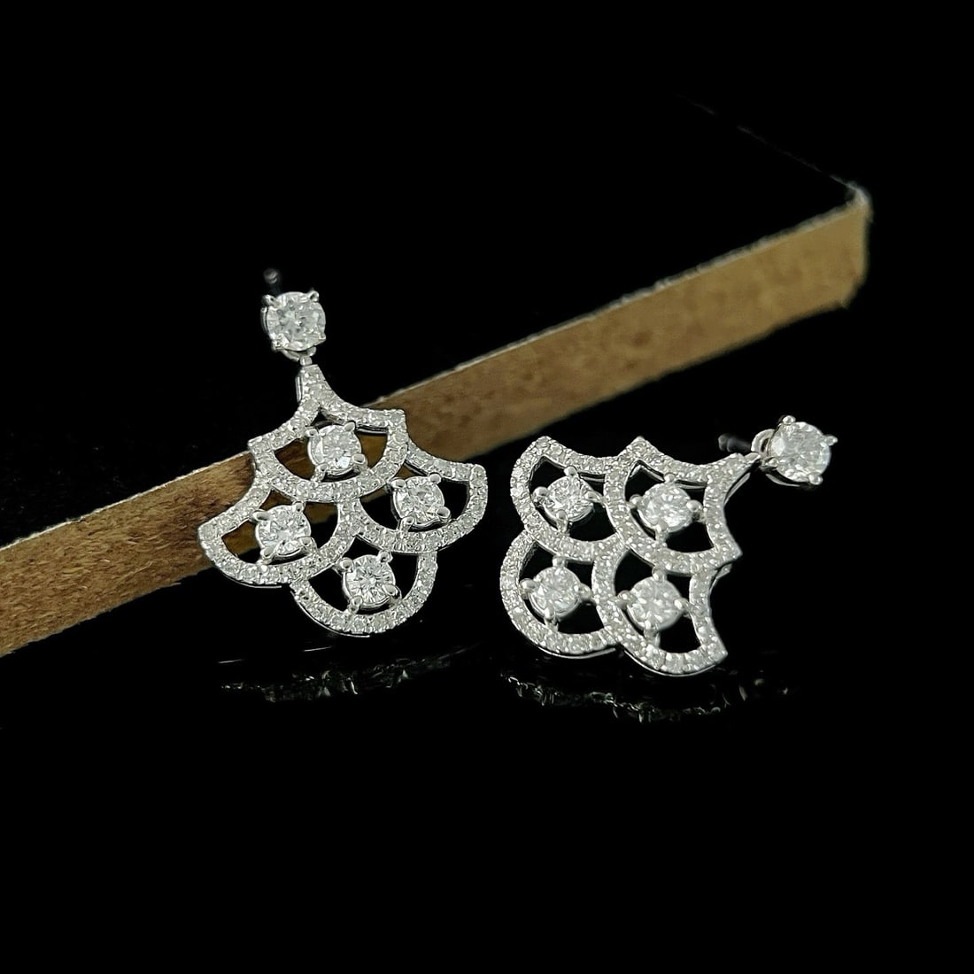 14k Gold 1.81 Ctw Natural H Diamond Jewelry Set - 3