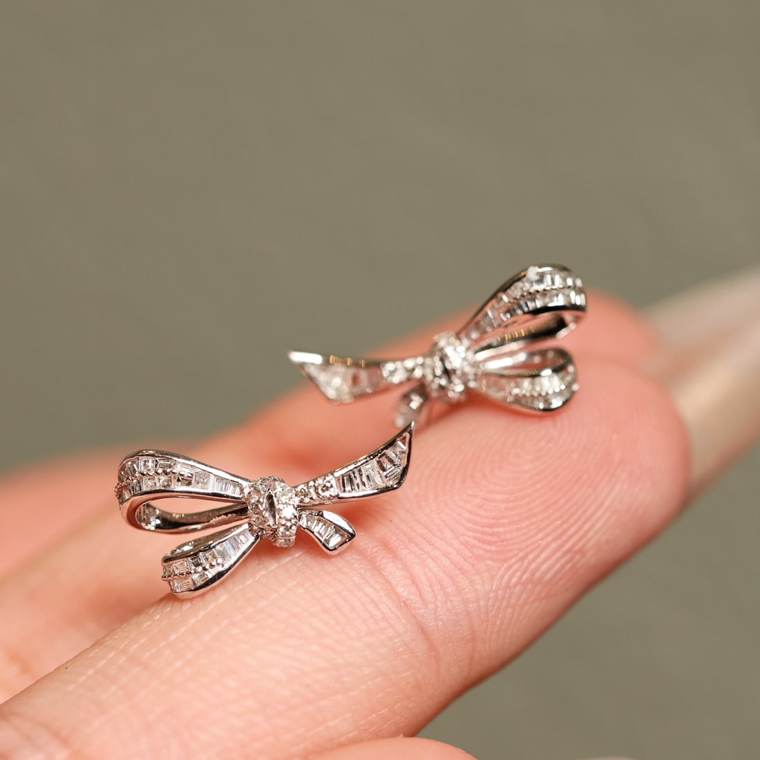 14k Gold 0.29 Ct Natural H Diamond Earrings - 5